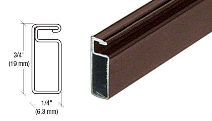 CRL 3/4" x 1/4" Roll Formed Aluminum Screen Frame - 144