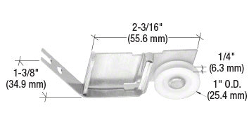 CRL 1" Nylon Sliding Screen Door Spring Tension Roller for International Doors