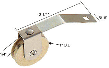CRL 1" Steel Ball-Bearing Sliding Screen Door Spring Tension Roller for Academy Mfg. Doors