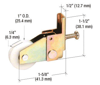 CRL 1" Nylon Sliding Screen Door Bottom Roller for Pacesetter Doors