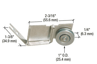CRL 1" Steel Ball-Bearing Sliding Screen Door Spring Tension Roller for International Doors
