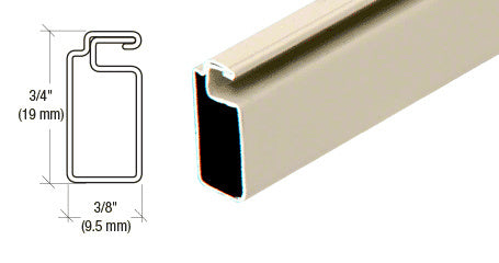 CRL 3/4" x 3/8" Roll Formed Aluminum Screen Frame - 144
