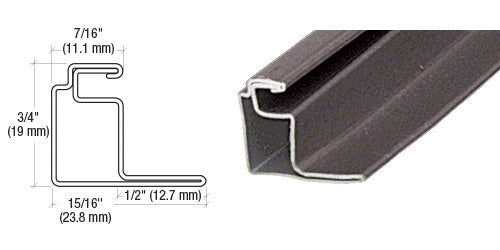 CRL 1/2" Roll Formed Aluminum Standoff Screen Frame - 144