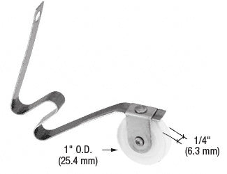 CRL 1" Nylon Center Groove Sliding Screen Door Spring Tension Roller