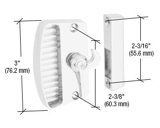 CRL Sliding Screen Door Latch and Pull with 2-3/8" Screw Holes