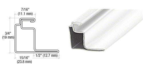 CRL 1/2" Roll Formed Aluminum Standoff Screen Frame - 144