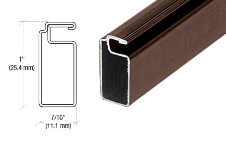 CRL 1" x 7/16" Roll Formed Aluminum Screen Frame - 144