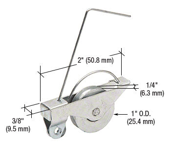 CRL 1" Steel Ball Bearing Sliding Screen Door Spring Tension Roller in Bulk Pack