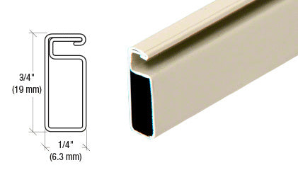 CRL 3/4" x 1/4" Roll Formed Aluminum Screen Frame - 144
