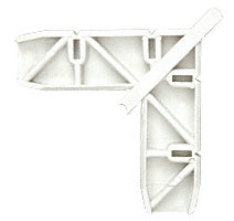 CRL Andersen® 1" x 15/32" White Plastic Screen Door Frame Corner- 5 10 20/PK