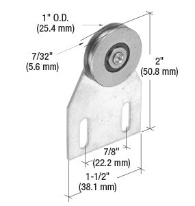 CRL 1" Steel Ball Bearing Sliding Screen Door Top Hung Roller for Fullview Doors