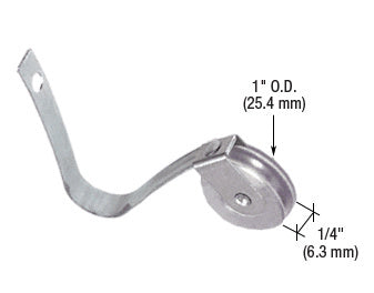 CRL 1" Steel Ball Bearing Sliding Screen Door Spring Tension Roller
