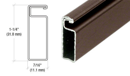 CRL 1-1/4" x 7/16" Roll Formed Aluminum Screen Frame