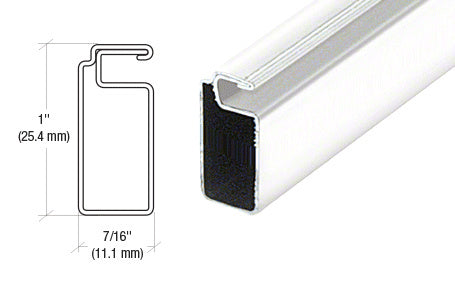 CRL 1" x 7/16" Roll Formed Aluminum Screen Frame - 144