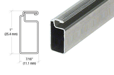 CRL 1" x 7/16" Roll Formed Aluminum Screen Frame - 144