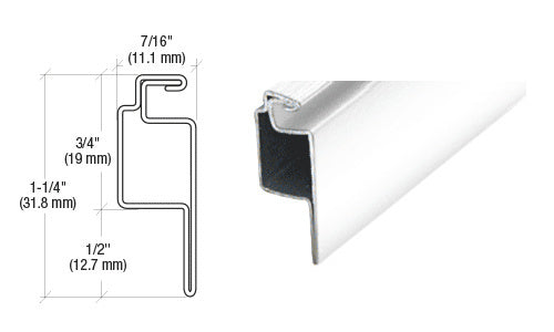 CRL 1/2" Roll Formed Aluminum Lip Screen Frame - 144