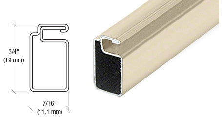 CRL 3/4" x 7/16" Roll Formed Aluminum Screen Frame - 144