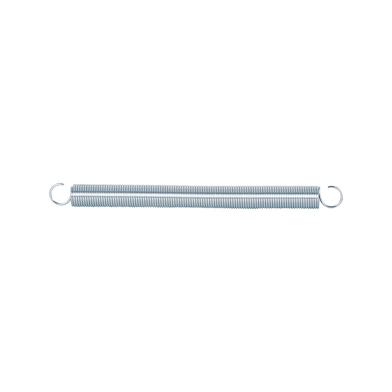 FHC Extension Spring - Spring Steel Construction - Nickel-Plated Finish - 0.105 Ga X 1" X 12" - Single Loop Open - (1-Pack)
