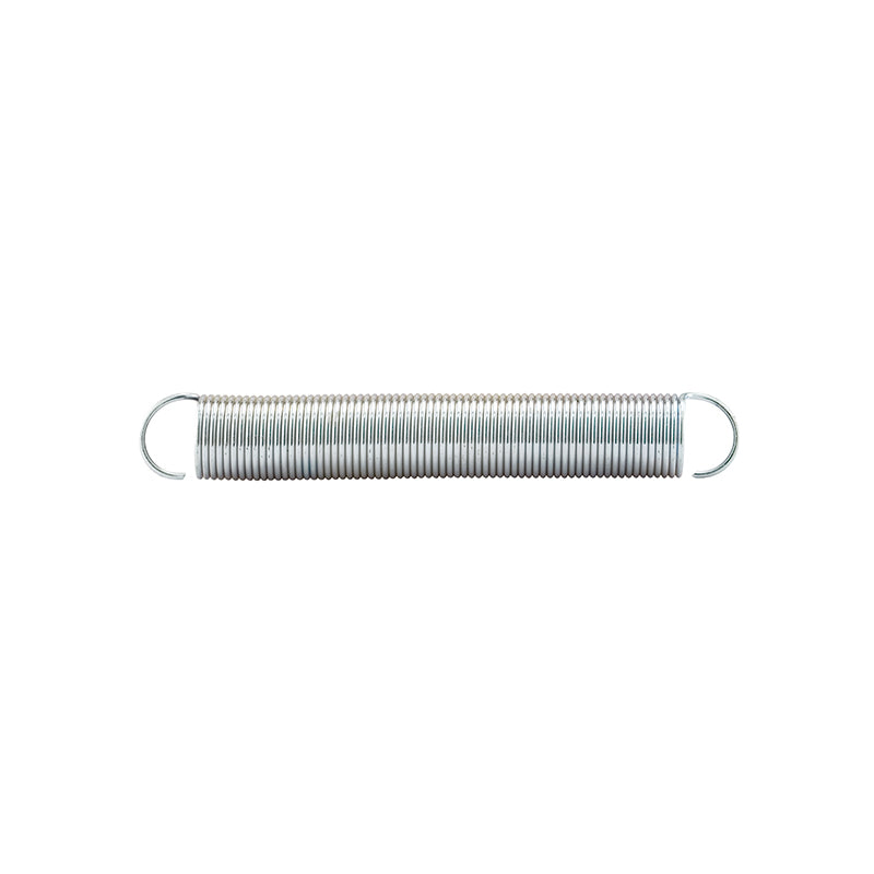 FHC Extension Spring - Spring Steel Construction - Nickel-Plated Finish - 0.047 Ga X 9/16" X 4" - Single Loop Open - (2-Pack)