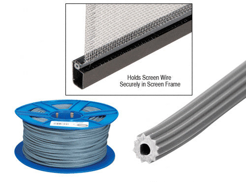 CRL Gray Screen Retainer Spline - 500' Roll
