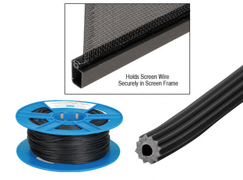 CRL Gray Screen Retainer Spline - 500' Roll
