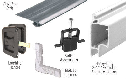 CRL White 48" x 96" Aloha Vinyl K.D. Sliding Screen Door Kit *DISCONTINUED*
