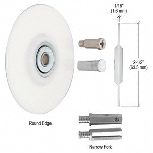 CRL Round Edge Nylon Replacement Wheel - 2-1/2" x 1/16"