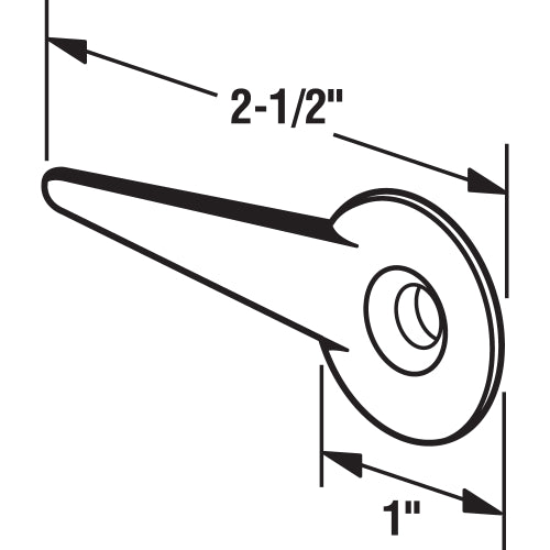 Sliding Screen Door Latch Lever With No-Stop Pin - Diecast