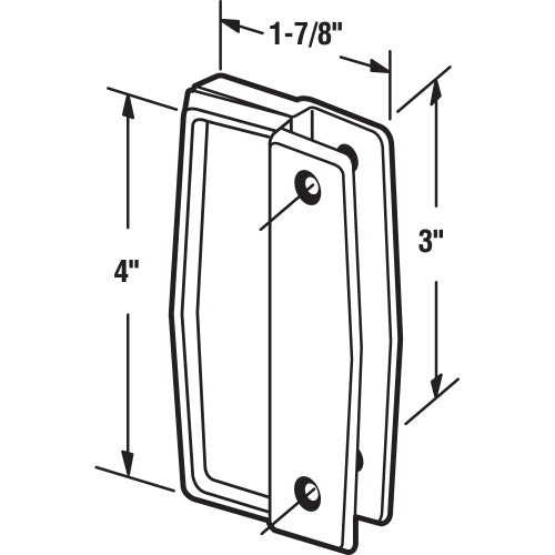 FHC Sliding Screen Door Pulls - Black Plastic