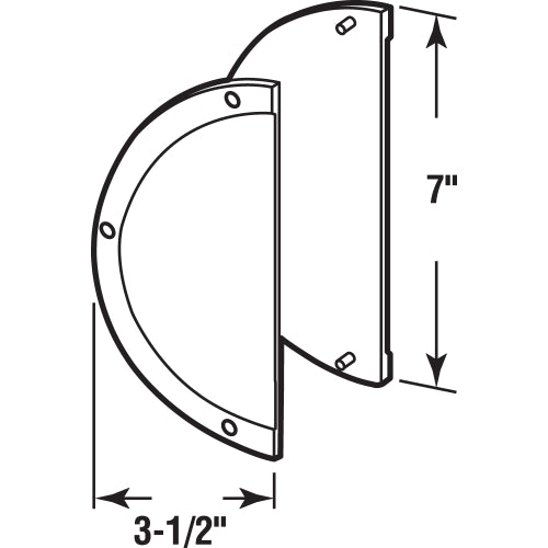 Sliding Door Screen Shield - Black Plastic