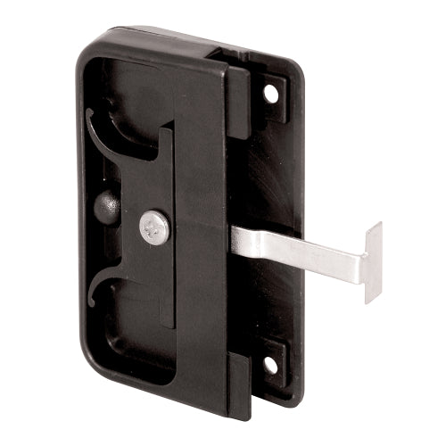 Screen Door Latch & Pull Mortise Style - Black Plastic