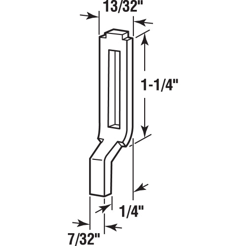 Sliding Screen Door Latch Strike - Adjustable - Steel - 2 Pack