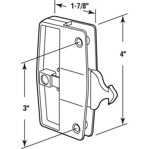 Screen Door Latch And Pull With Security Lock - New Columbia