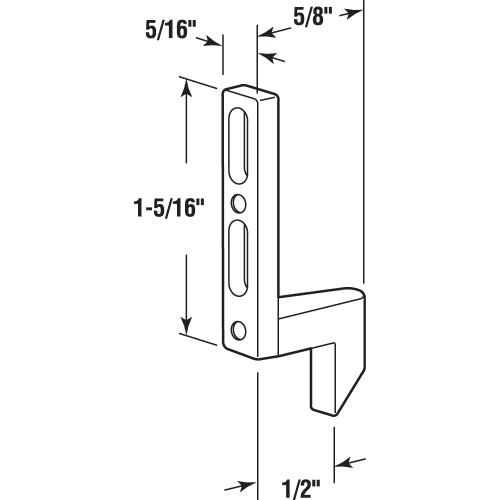 Screen Door Latch Strike - Diecast