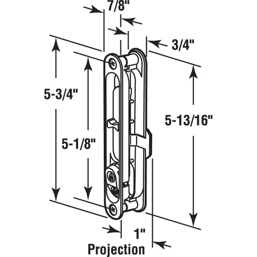 Sliding Screen Door Latch - White