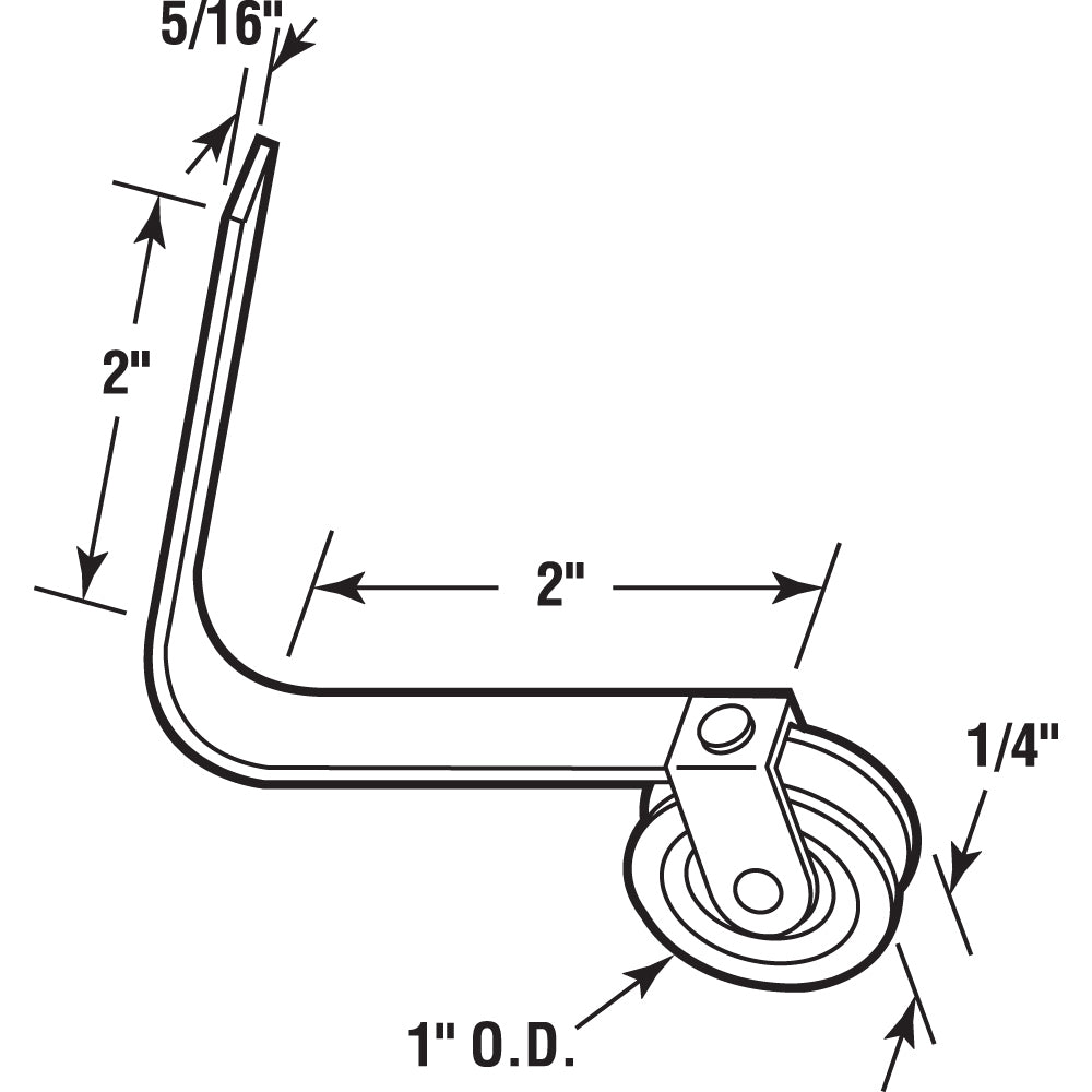 1" Steel Screen Door Tension Spring With Roller - 2 Pack