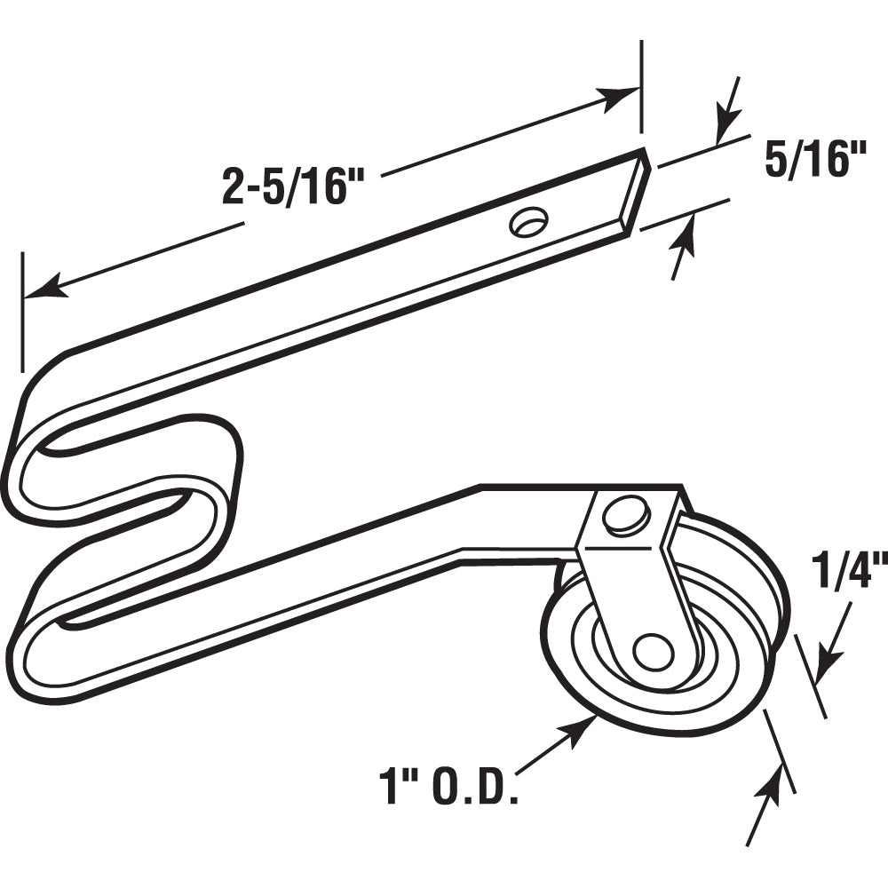 FHC Screen Door Tension Spring With 1" Nylon Ball Bearing Roller