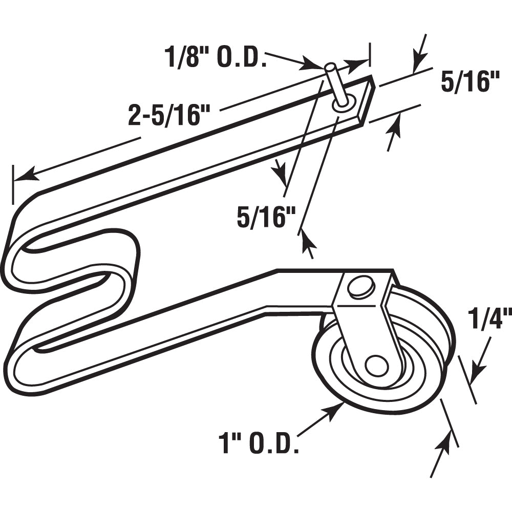 1" Adjustable Screen Door Tension Spring With Steel Roller - 2 Pack