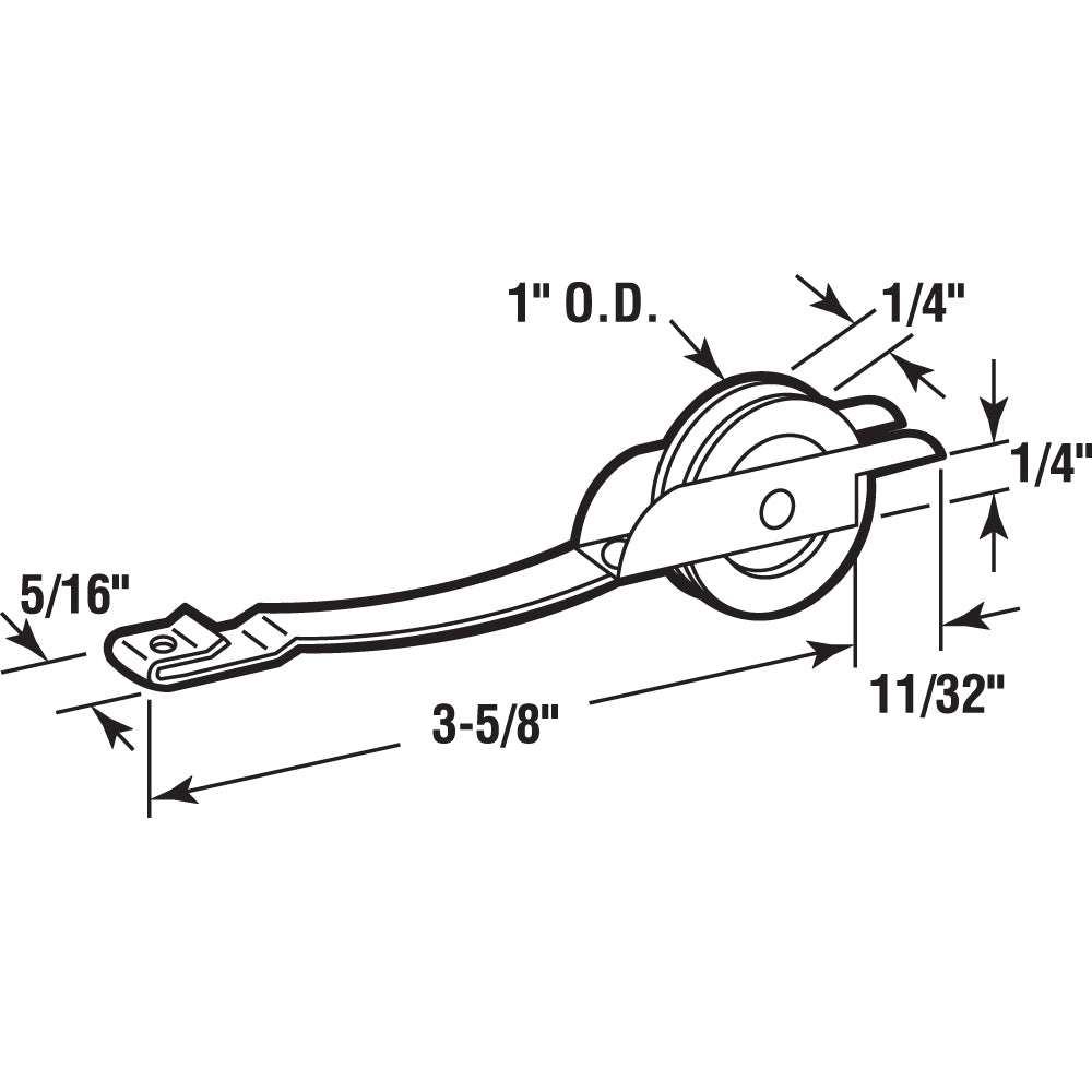 FHC Screen Door Tension Spring 1" Nylon Roller - Columbia Unifit