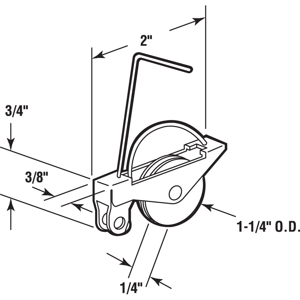FHC Screen Door Tension Spring With 1-1/4" Steel Ball Bearing Roller
