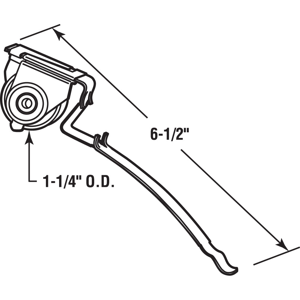 FHC Screen Door Roller Assembly 1 1/4" Wheel - Anderson