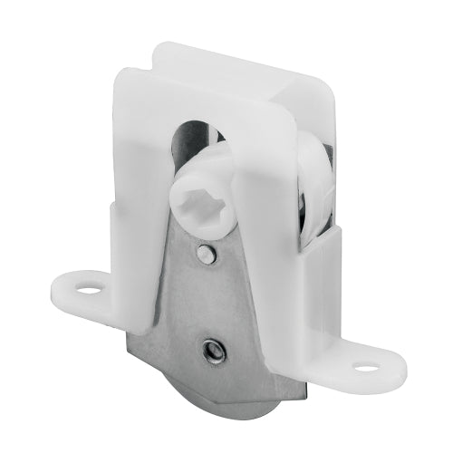 White Plastic Housing With Stainless Steel Sliding Screen Door Roller