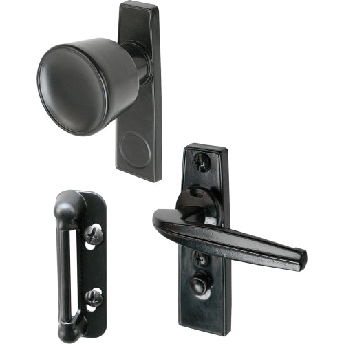 Tulip Knob Latch - 1-3/4" Mounting Holes - Black