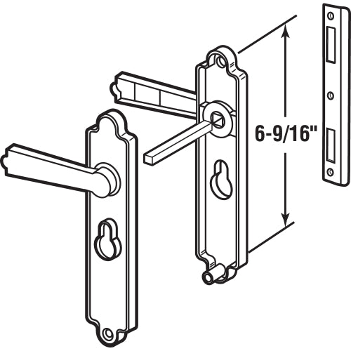 Diecast - Black Dimpled - Security Screen Or Storm Door Lever Set