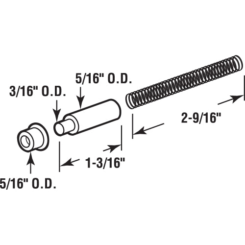 White Storm Door Hinge Pin Kit - Croft Storm Doors - 3 Pack
