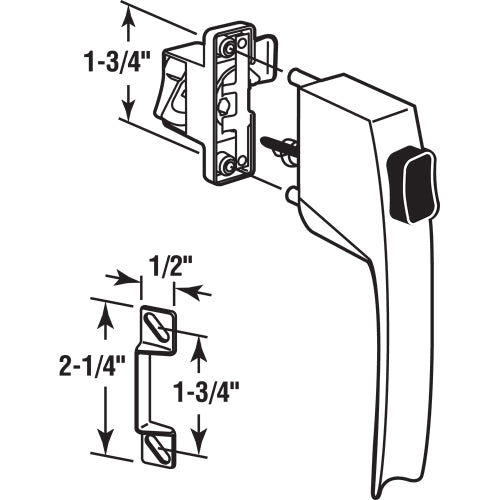 White - Screen Or Storm Door Push Button Door Latch
