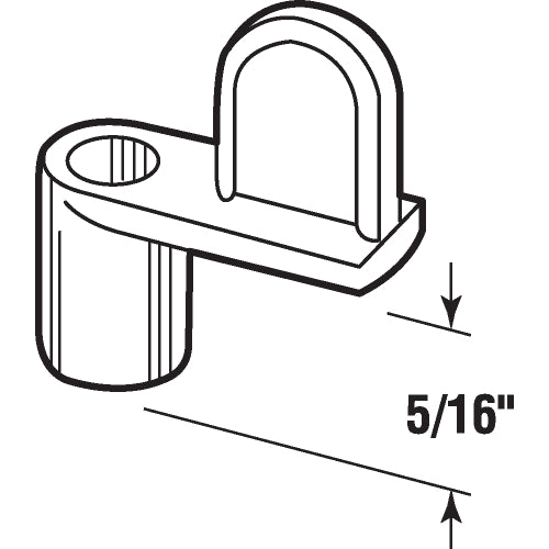 FHC Window Clips 5/16" - White Diecast - Pack Of 8