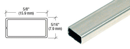 CRL 5/8" x 5/16" Roll Formed Aluminum Spreader Bar - 144"