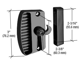 CRL Sliding Screen Door Latch and Pull with 2-3/8" Screw Holes