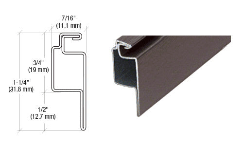 CRL 1/2" Roll Formed Aluminum Lip Screen Frame - 144